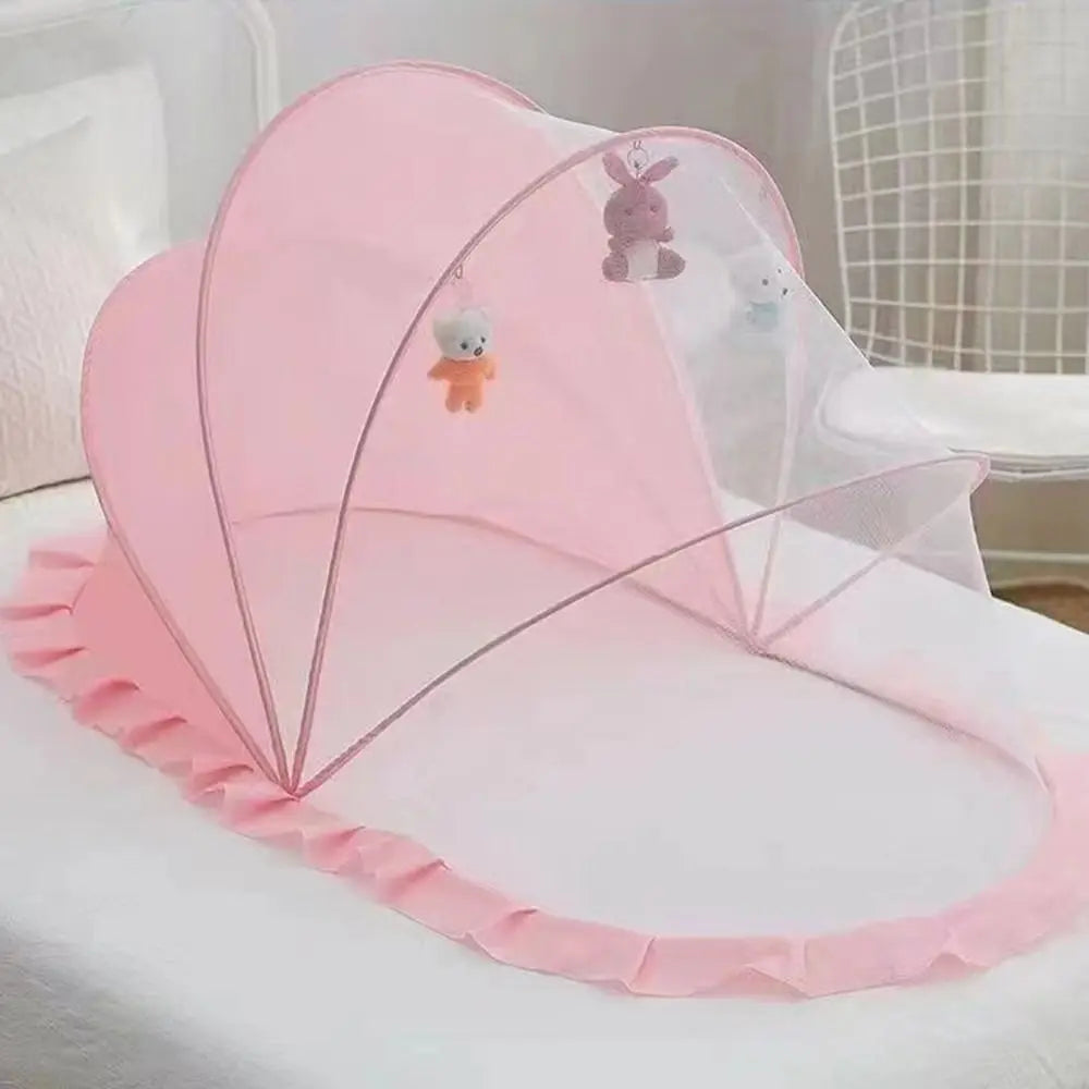 Folding Baby Crib Mosquitoes Net Breathable Soft Infant Mosquito Net Bed Portable Full-Coverage Mesh Sleeping Net Baby Sleep