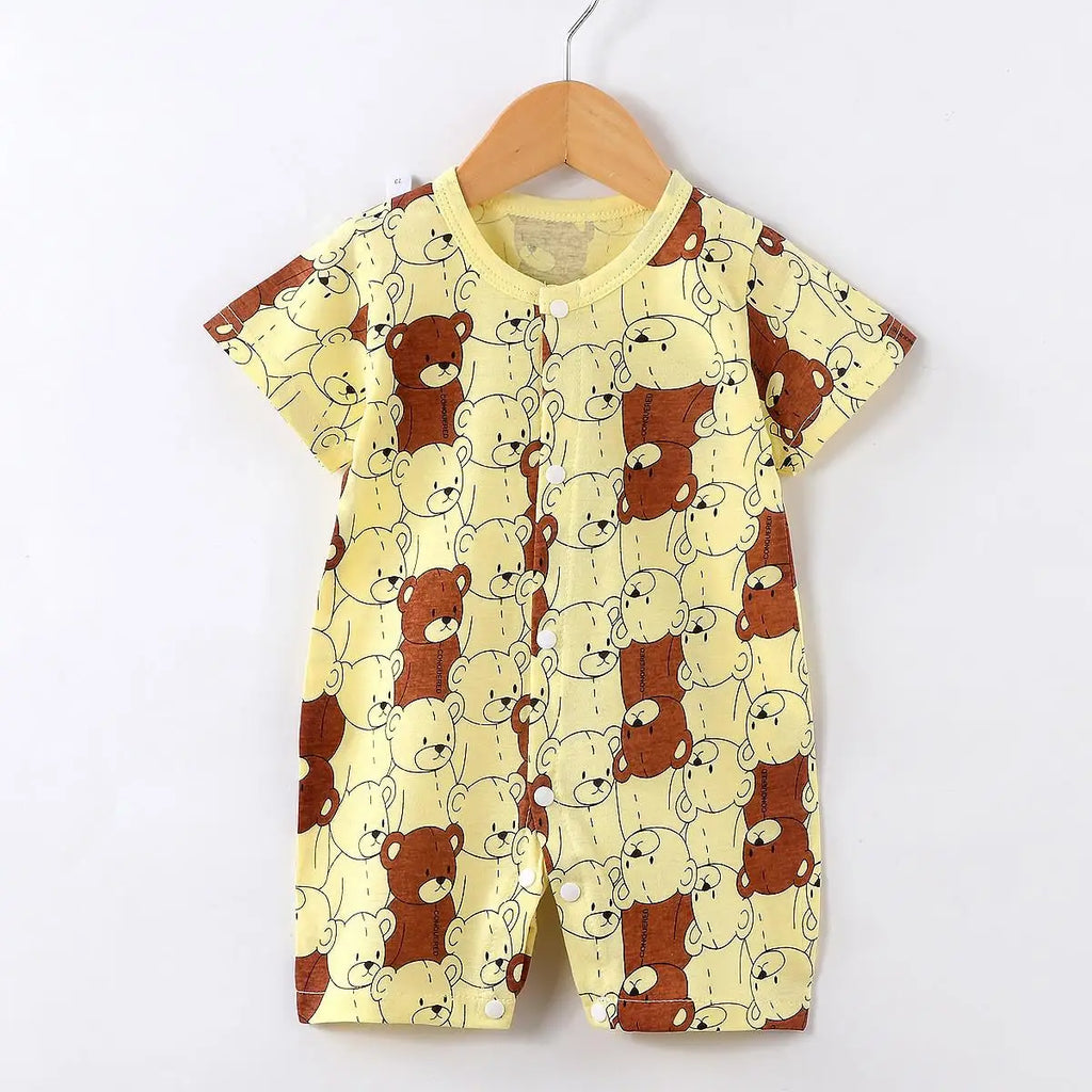 0-24month Baby Clothes Summer Toddler Jumpsuit Printed Fashion Cute Infantil Costume Cotton Short Sleeve Climbing Clothes Onesie