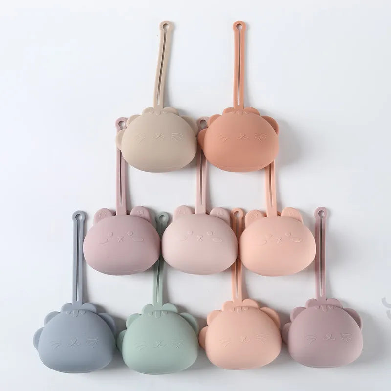 Pacifier Storage CasePortable Baby Pacifier Storage CaseSilicone Storage CasePacifier Drop-proof Case with Lanyard