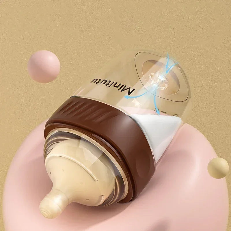 160ML/ 240ml Glass Milk Bottle for Newborn Babies Feeding Bottle Anti-Choke Baby Bottle Infant BPA Free 0-1Y