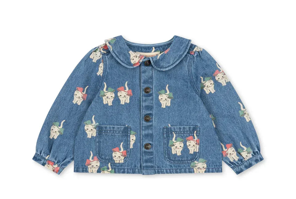 26 KS Toddler Girls Denim Overalls Boys Lemon Jacket Jeans Girl Cat Vest Dress Children Clothes Set Kids Fashion Outerwear Pants
