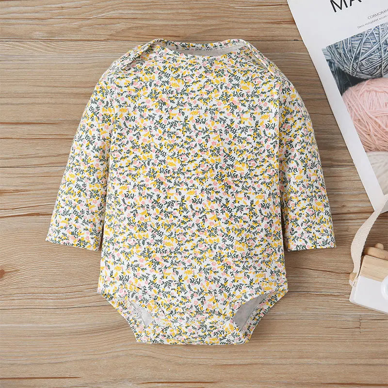 Newborn Infant Baby Girl Boy Clothes Sets Spring Autumn Cotton Long-Sleeve Hooded Coat+Romper+Trousers 3PCS Warm Kids Clothes