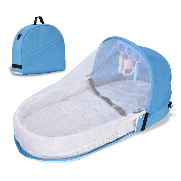 Portable Folding Anti-Crush Baby Bed Mid-Size Crib for Newborns Isolation Bionic Travel Baby Bed