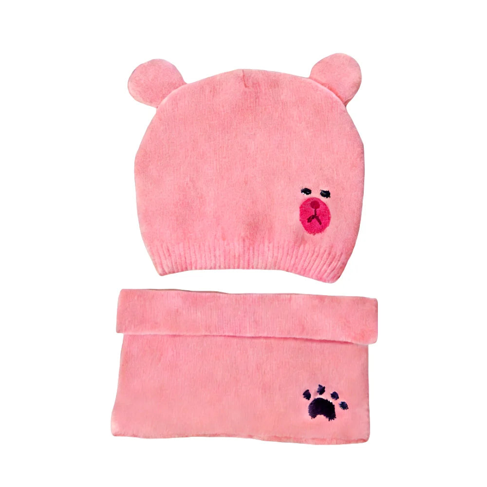 Baby Neck Warmer & Hat 2-Piece Set - Elastic Headband, Ear Protection, Warm & Cozy, Perfect Christmas Gift for Newborns