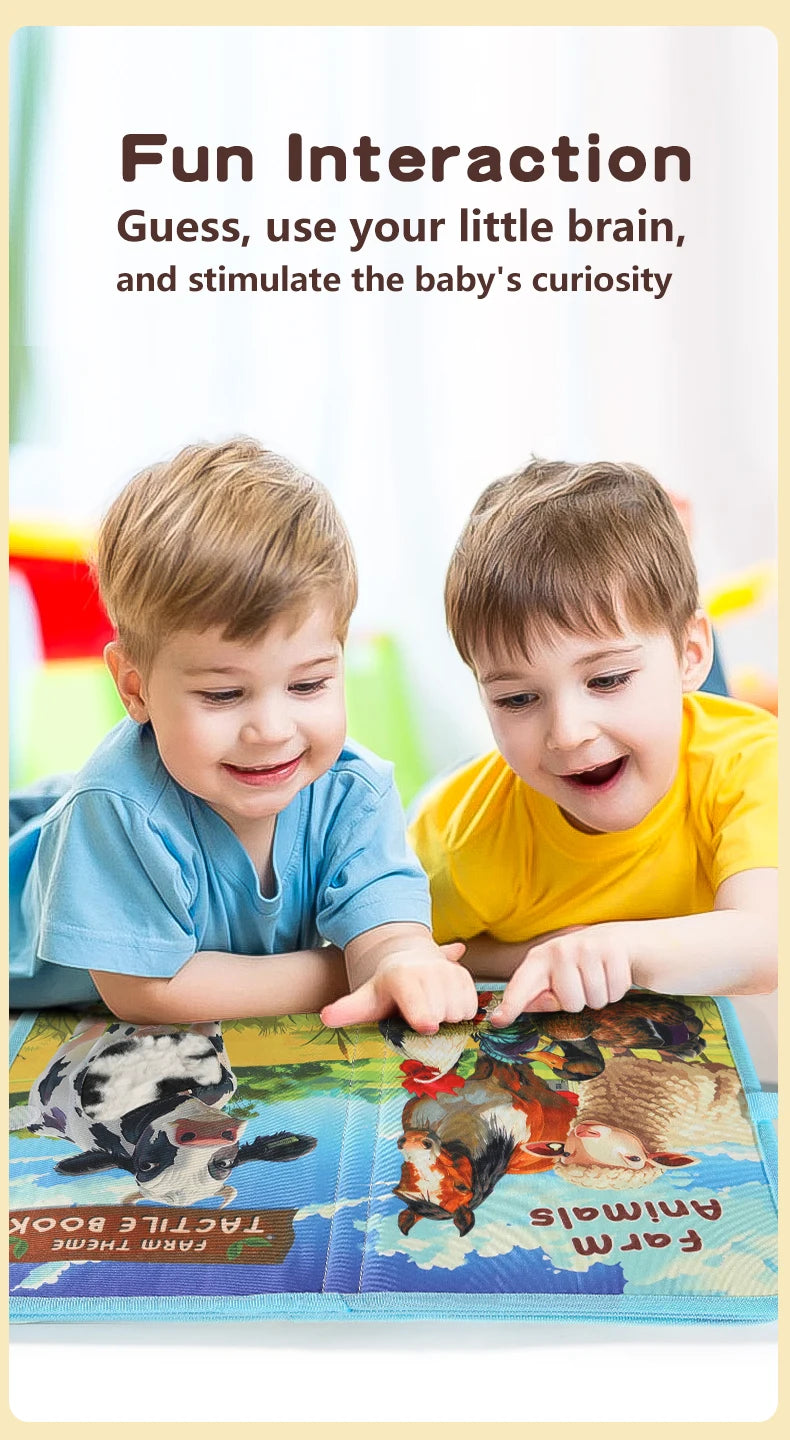 Children's Enlightenment and Early Education Cognitive Picture Books Simulated Animals Unstoppable 3D Books Touch Books Farm