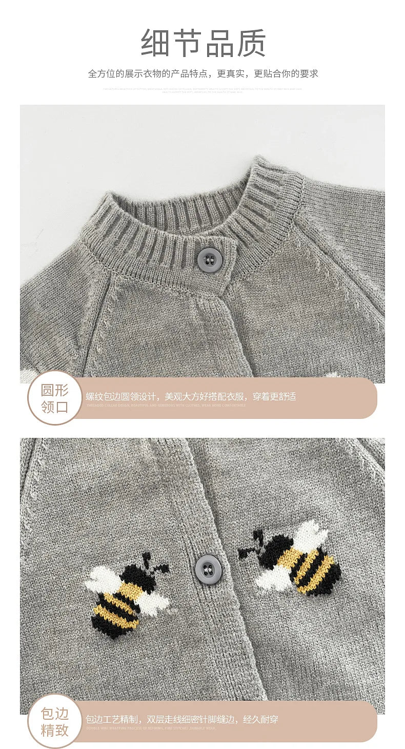 Newborn Baby Clothes 2026 Spring Boys' and Girls' Sweaters Jumpsuit Cute Cartoon Knitted Climbing Clothes