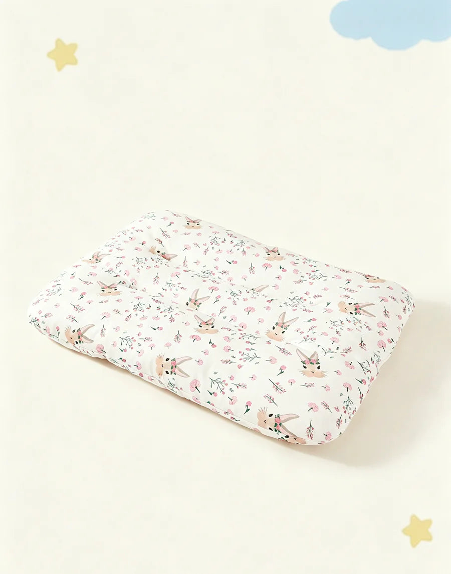 1Pc 100% Cotton Soft Comfortable Floral Rabbit Shaped Kids Pillow