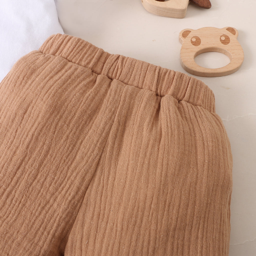 3-24 Months Infant Baby Boy Clothes Set White Short Sleeves T-shirt Shorts 2PCS Summer Daily Casual Outfit for Toddler Boy