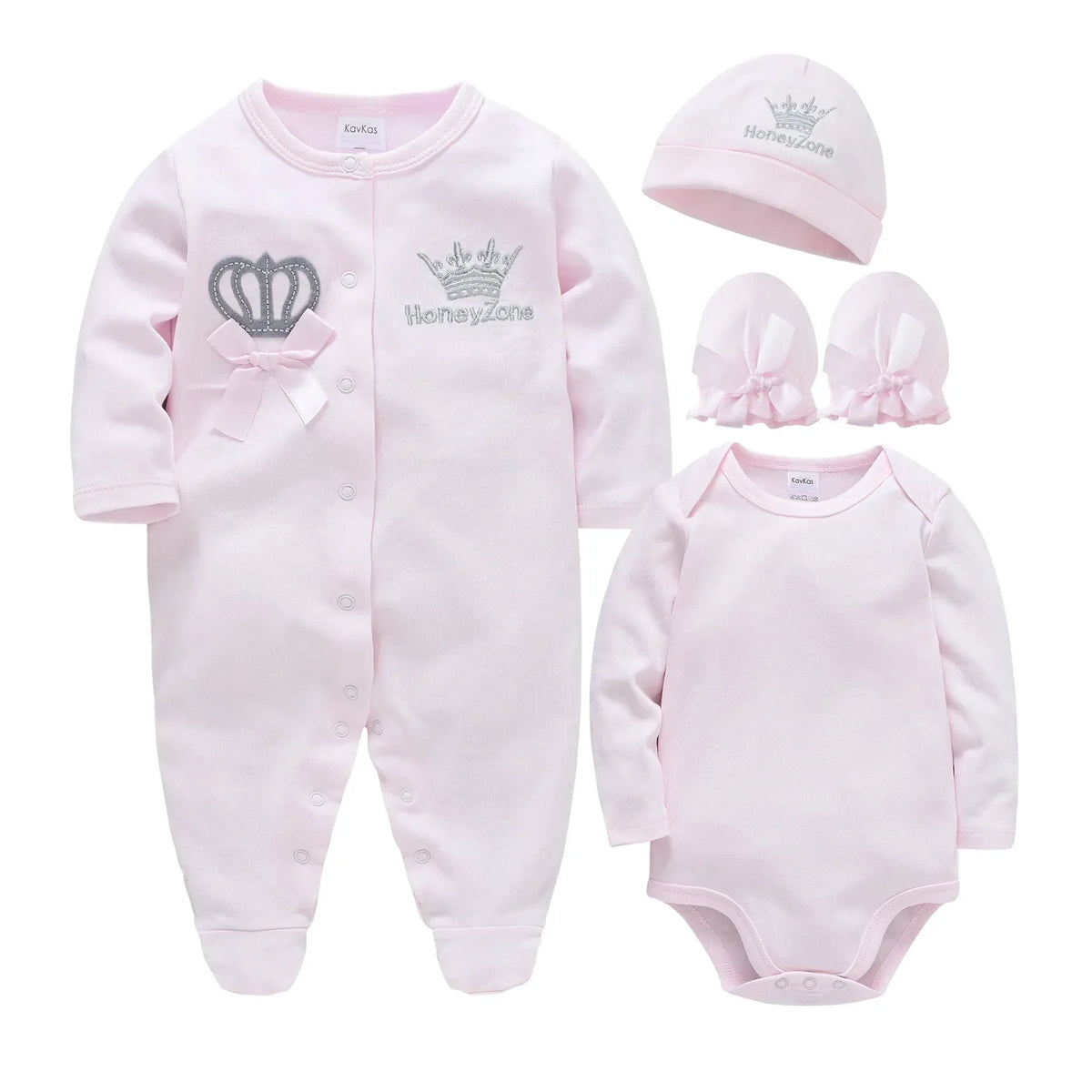 100% Cotton Newborn Autumn & Winter Long-sleeved Rompers Set 0-12M Baby Clothes Set Bodysuits One-Pieces Winter Baby Clothes
