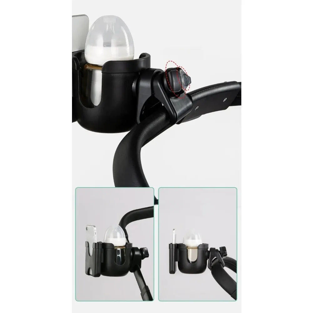 Pram Cup Holders Children's Stroller Bottle Holders Pram Bottle Holders Anti-Slip Design Pram Accessories Mobile Phone Holders
