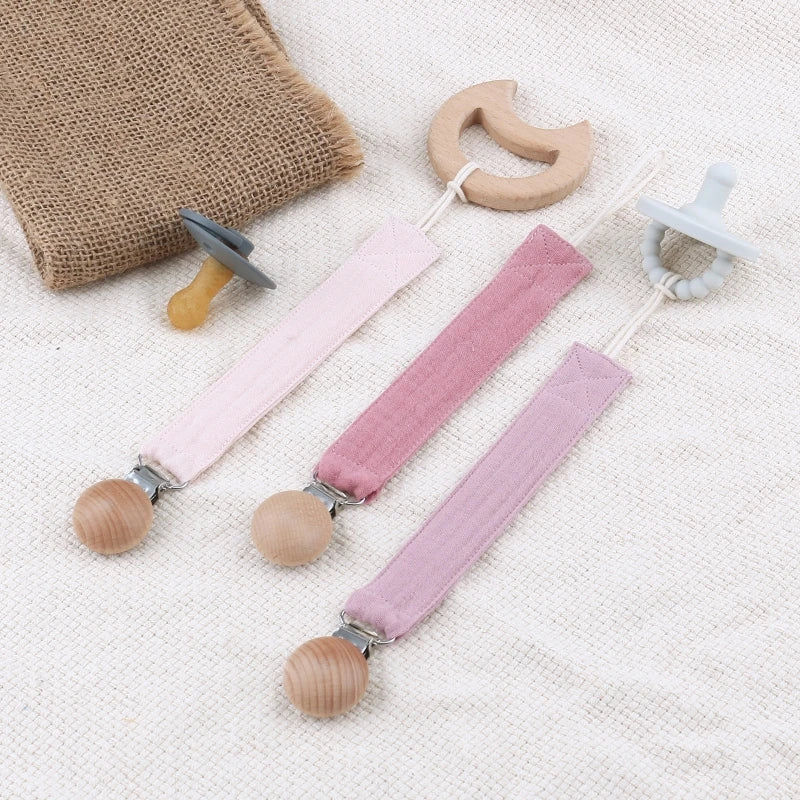 5pcs Baby Pacifier Clips Cotton Pacifier Chain Nipple Bracket Holder For Nipples Toddler Toy Dummy Clip Baby Shower Gift