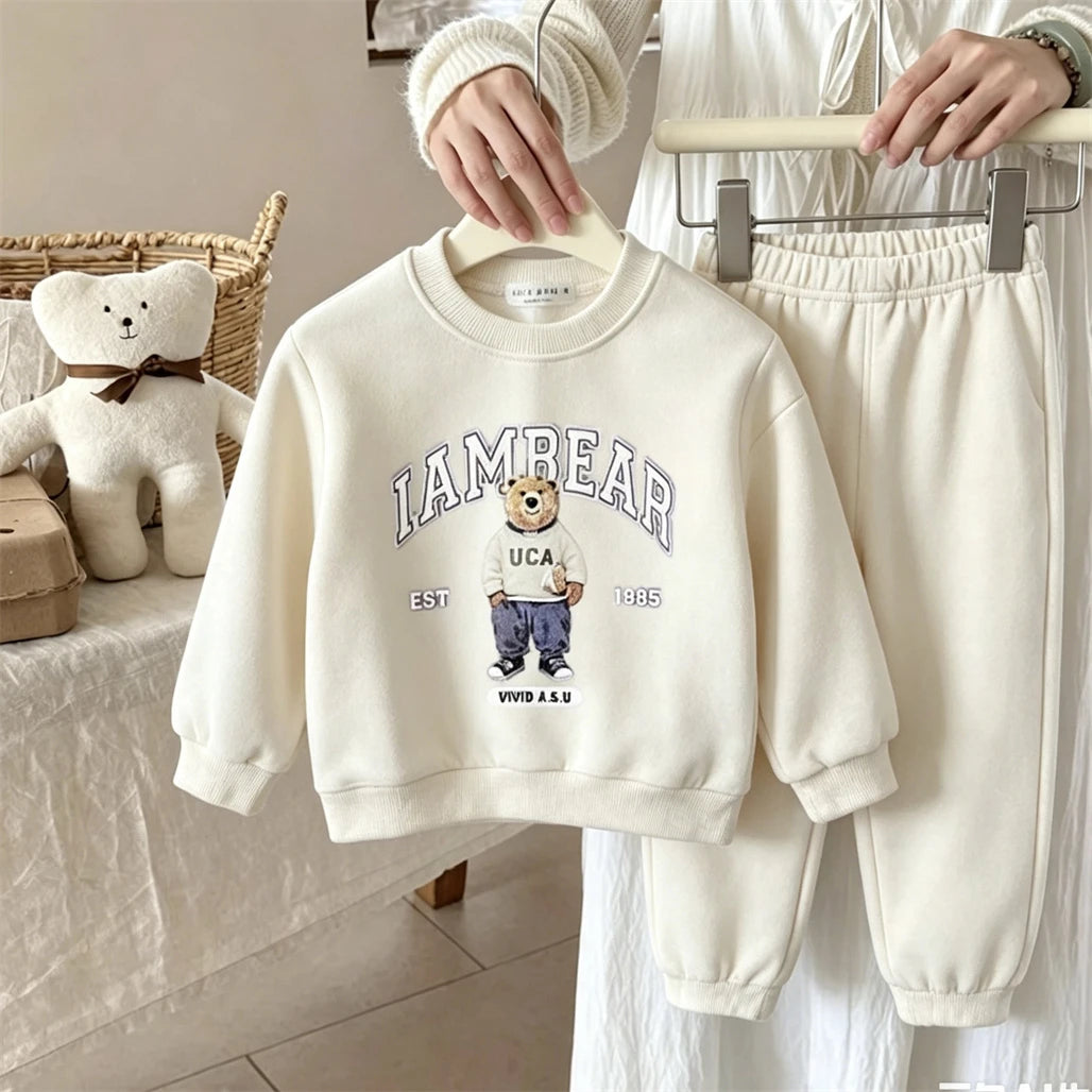 Child New Design Sweatshirts Outfits 1-7Years Old Boys Girls Fashion Hoodie+Pants 2Piece Set Outer Wear Toddler Trendy Wear