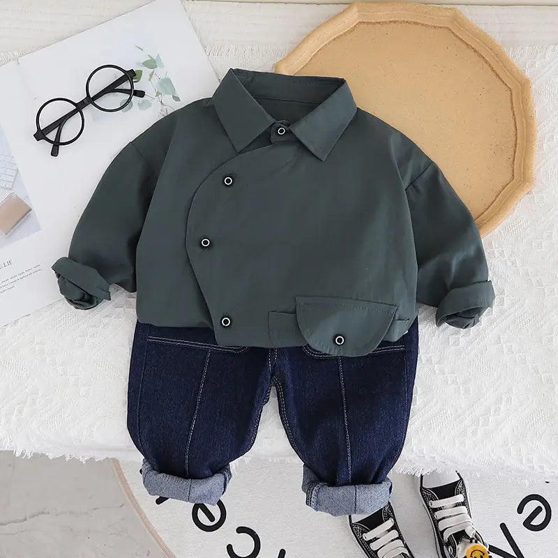 0-6 Yrs Boys Autumn Clothing Set 2026 New Baby Casual Fashion Handsome Children's Boy Spring Autumn 2pcs Outfit Clothes