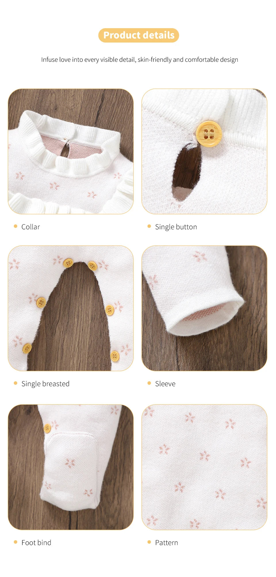 0-18m Winter Baby Clothes Autumn White Casual Outerwear Newborn Infant Boys Girls Long Sleeve Rompers Jumpsuits Children Outfits