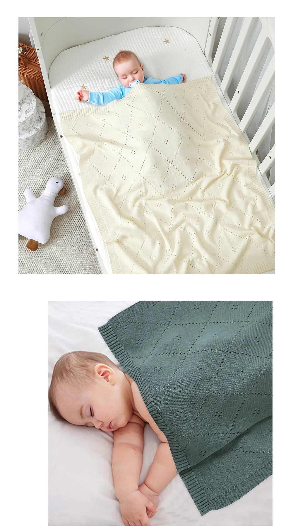 90*70cm Cotton Baby Blankets Knit Newborn Boys Girls Sleeping Covers Stuff for Stroller Bed Best Comfort Infant Toddler Cellular