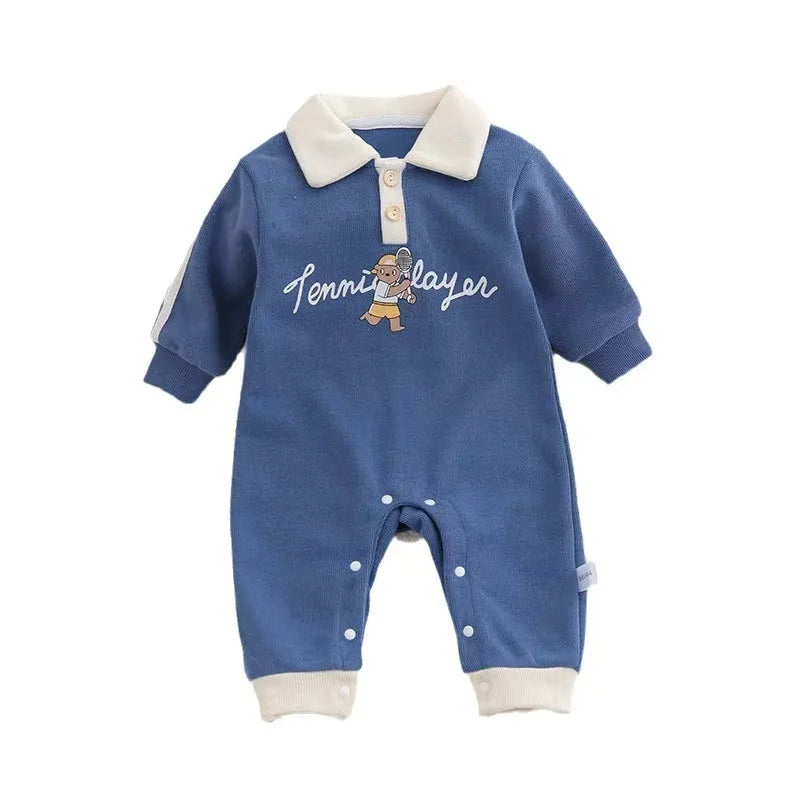 2025 Baby Clothes Boys Girls Babies Handsome Onesies Newborn Outing Outfit Birthday Super Cute Spring and Autumn Clothes Rompers