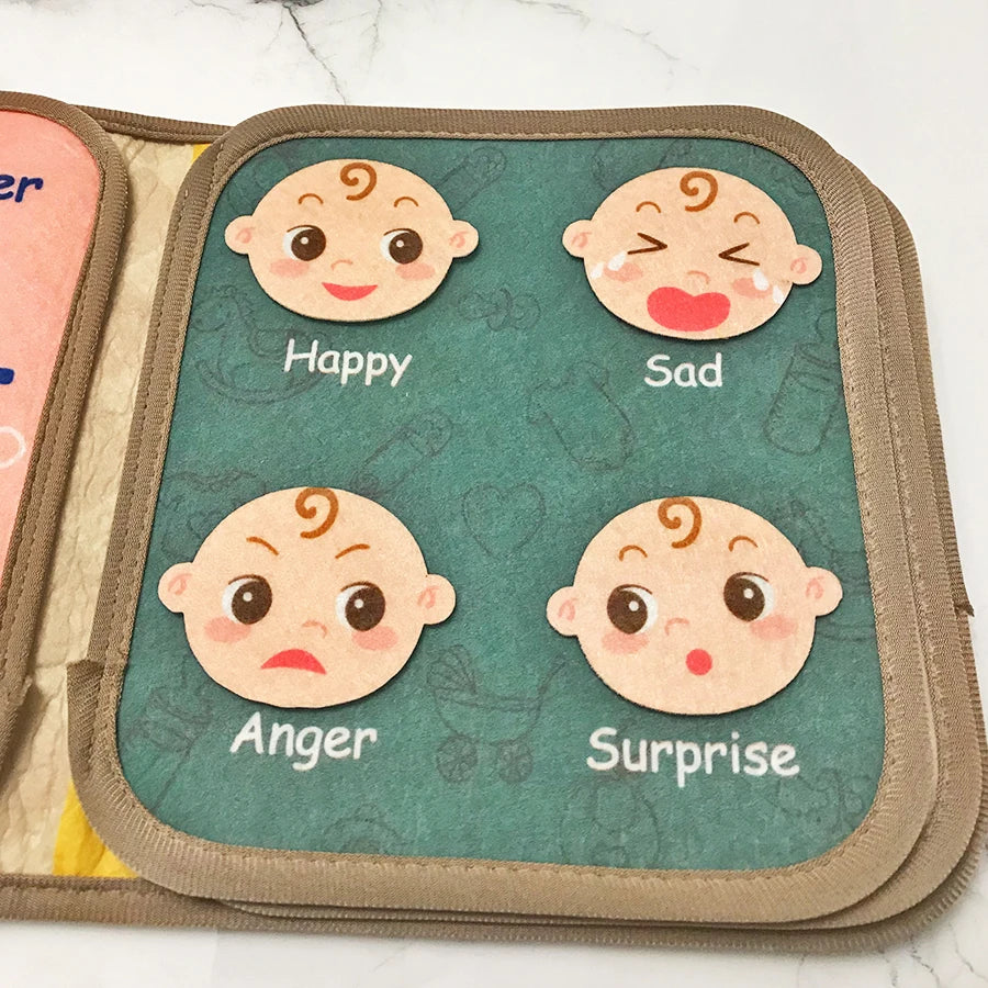 Early Education English Interactive Cognitive Cloth Books Baby Learning Books Baby Soft Books Children's Toys