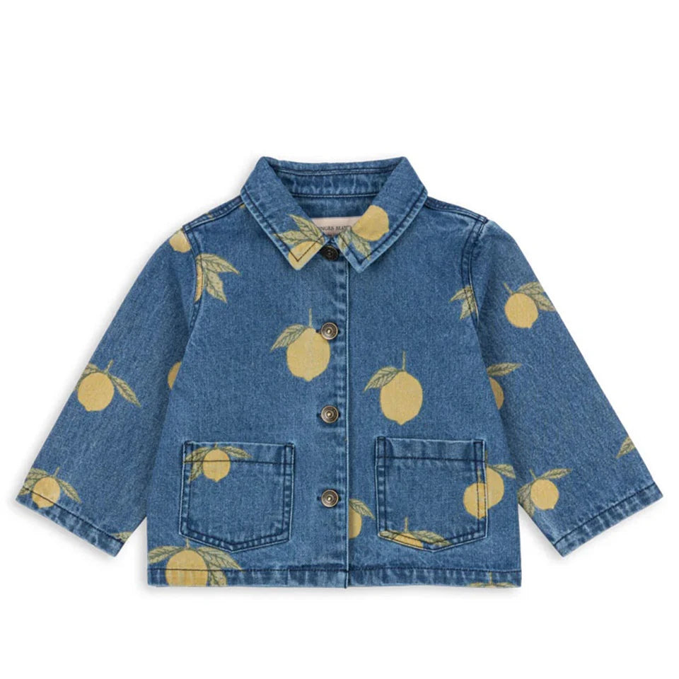 26 KS Toddler Girls Denim Overalls Boys Lemon Jacket Jeans Girl Cat Vest Dress Children Clothes Set Kids Fashion Outerwear Pants