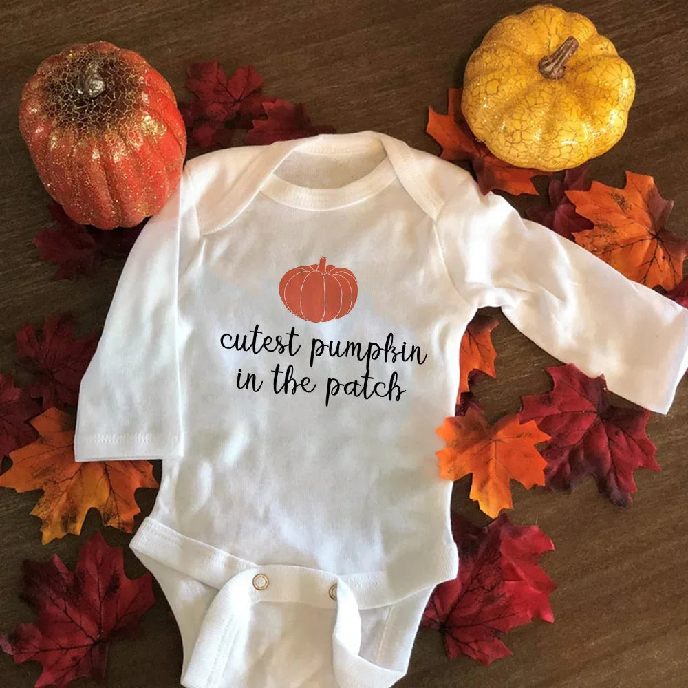Newborn Baby Girl Pumpkin Bodysuit Halloween Outfit Party Princess Baby Clothing Baby Girl First Halloween Party Gifts 0-24M