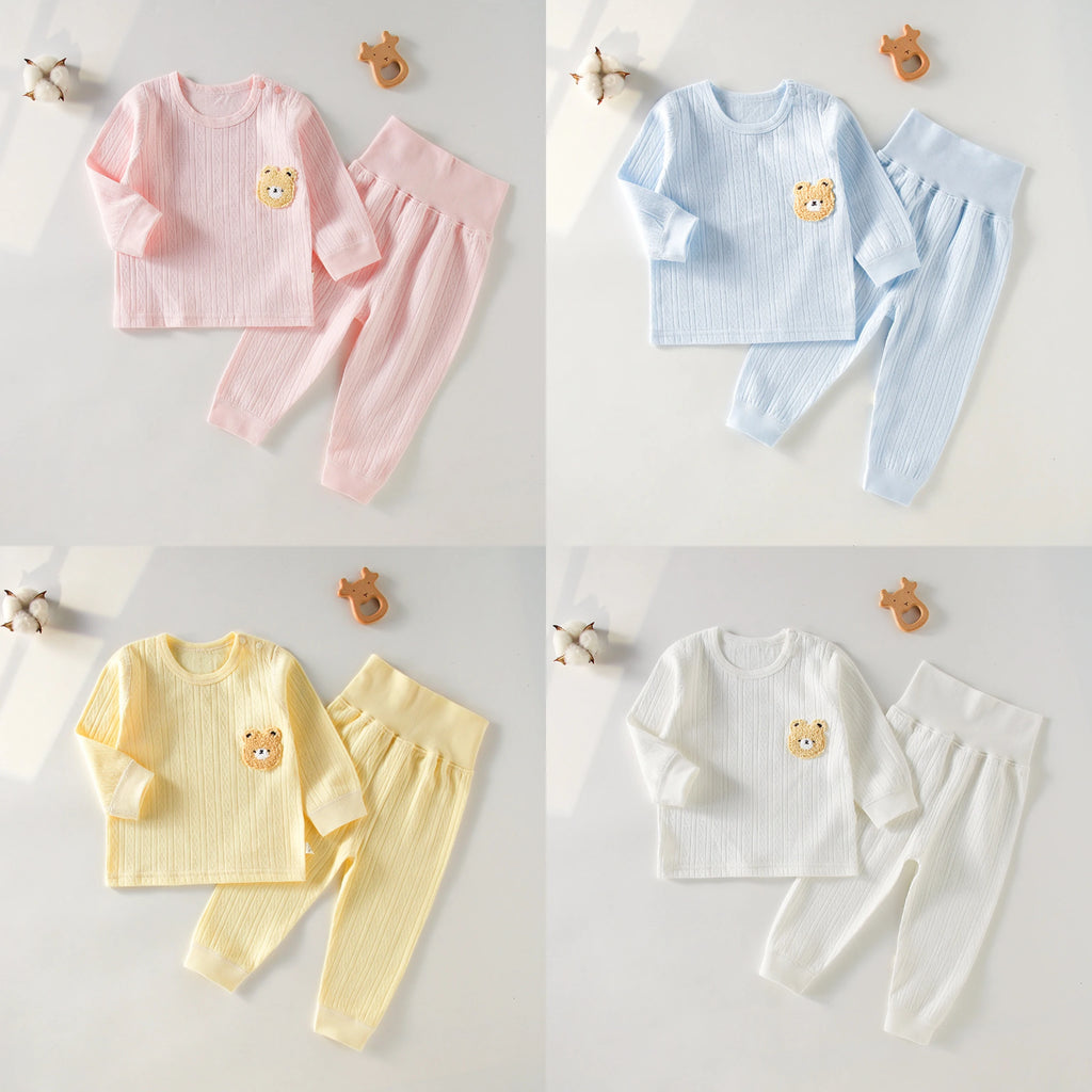 Children's 2-Piece Set Of Cotton Underwear Boneless A Baby Long-Sleeved Trousers Clothes Baby Clothing Homewear Pajamas Set