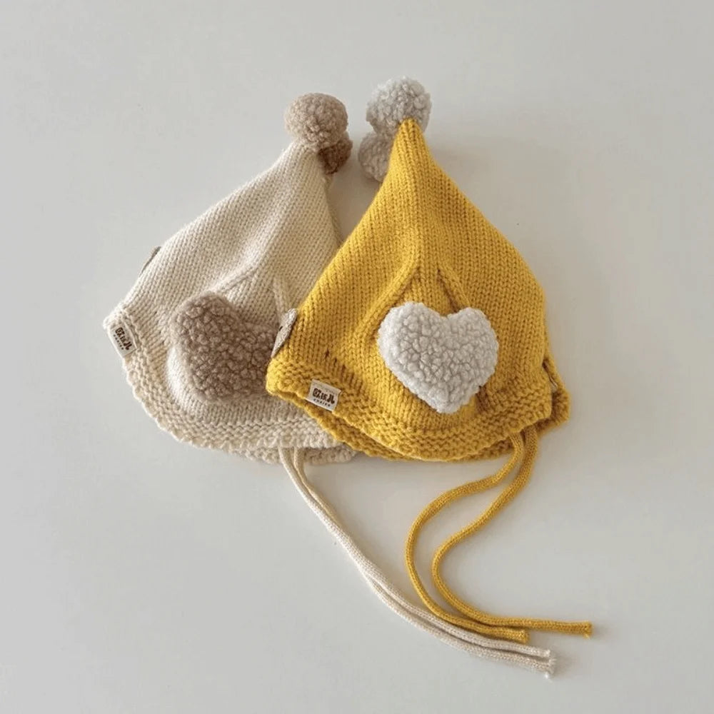 Cute Winter Baby Crochet Hat Breathable Cold-Resistant Toddler's Knitted Hat 6-24 Months Windproof Ear Protection Hat