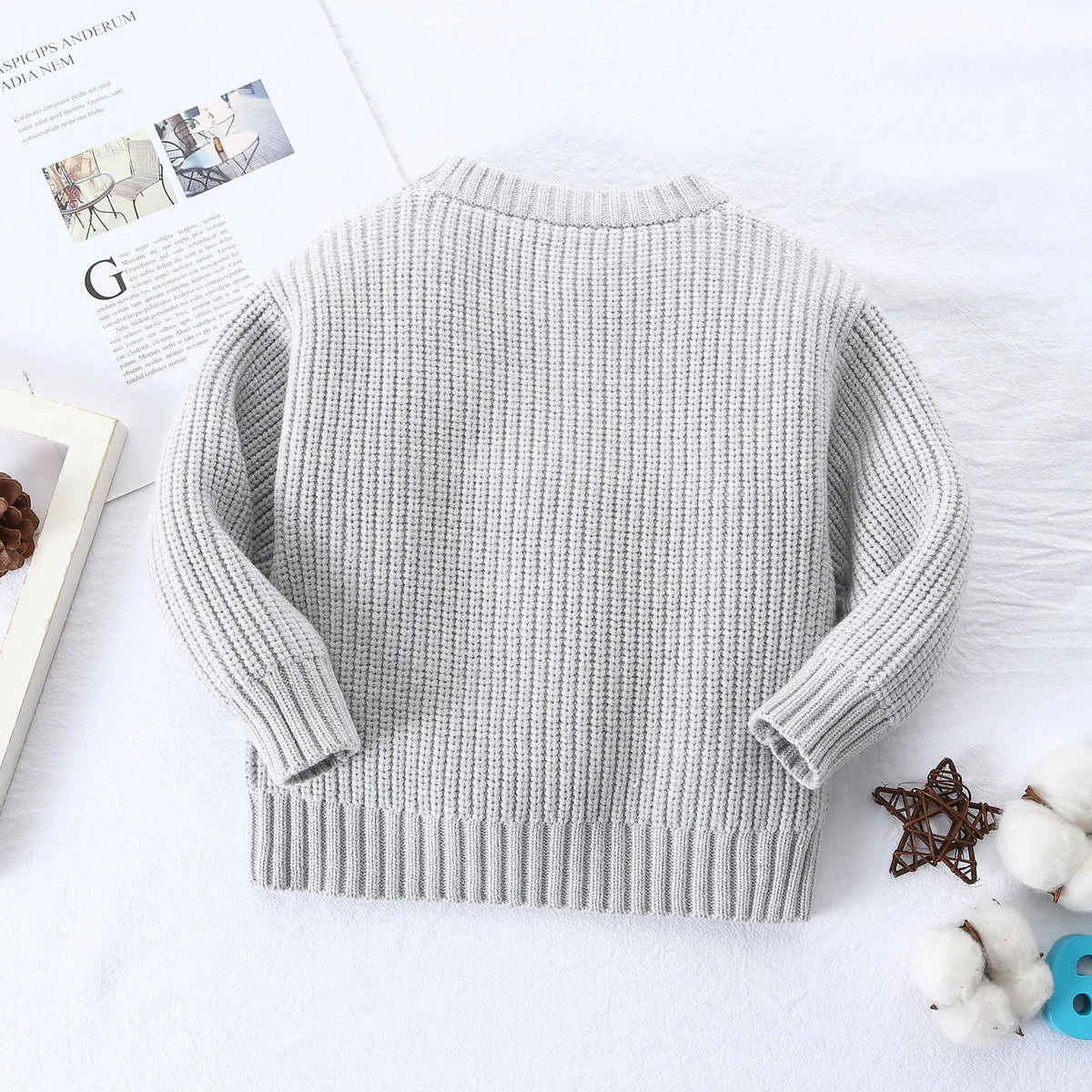 0-6Yrs Baby Boys Sweaters Spring Autumn Children Solid Color Basic Warm Knit Sweater Kids Girls Baby Pullover Sweaters Clothes