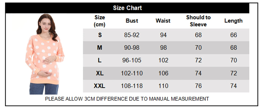 Breastfeeding Blouses Clothes For Pregnant Women Cotton Stripe Spring Autumn Long Sleeve Maternity Clothing Nursing Clothes