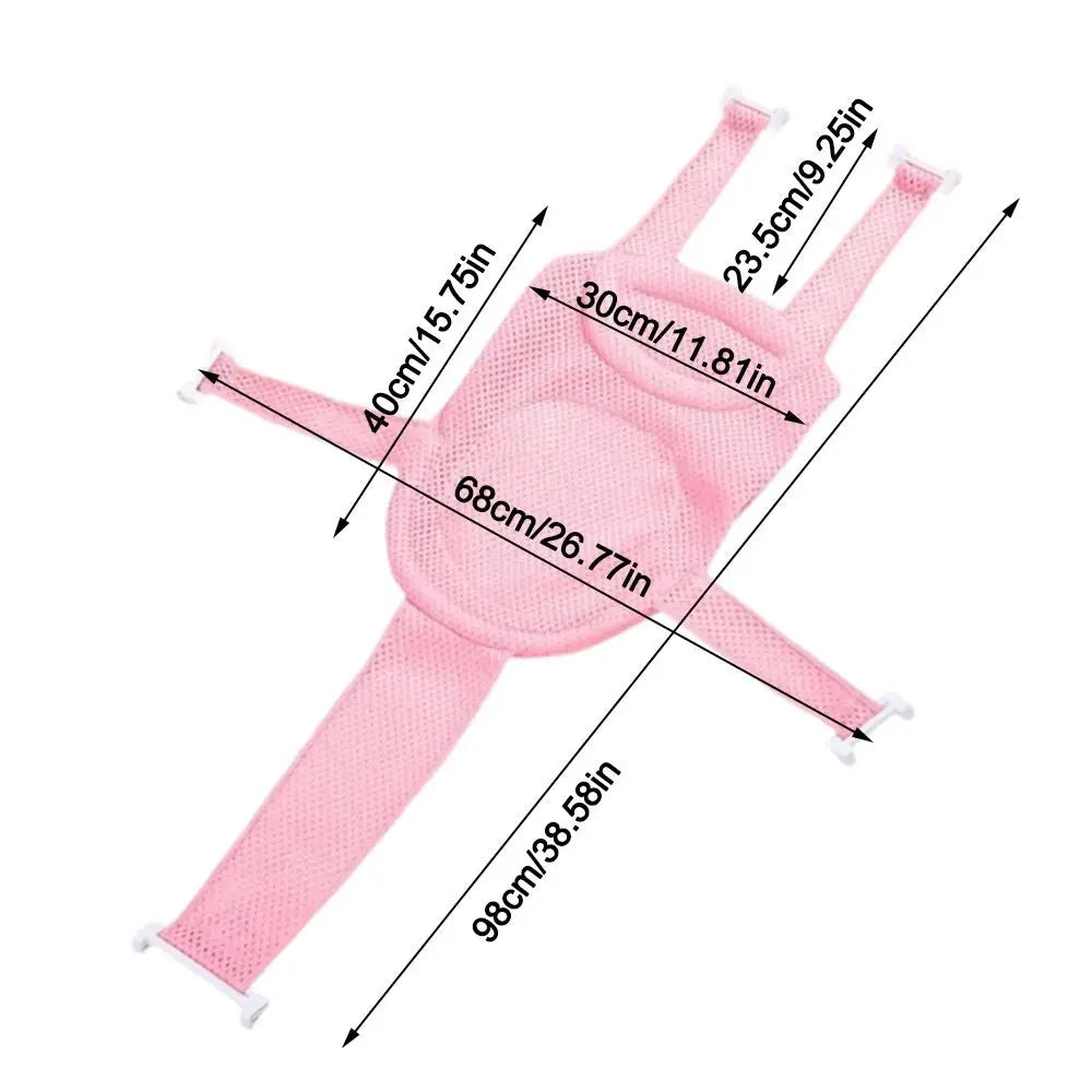 Cross-shaped Anti-slip Baby Bath Net Mat Newborn Adjustable Baby Bath Cushion Children Bathtub Shower Cradle Bed Seat Baby Bath