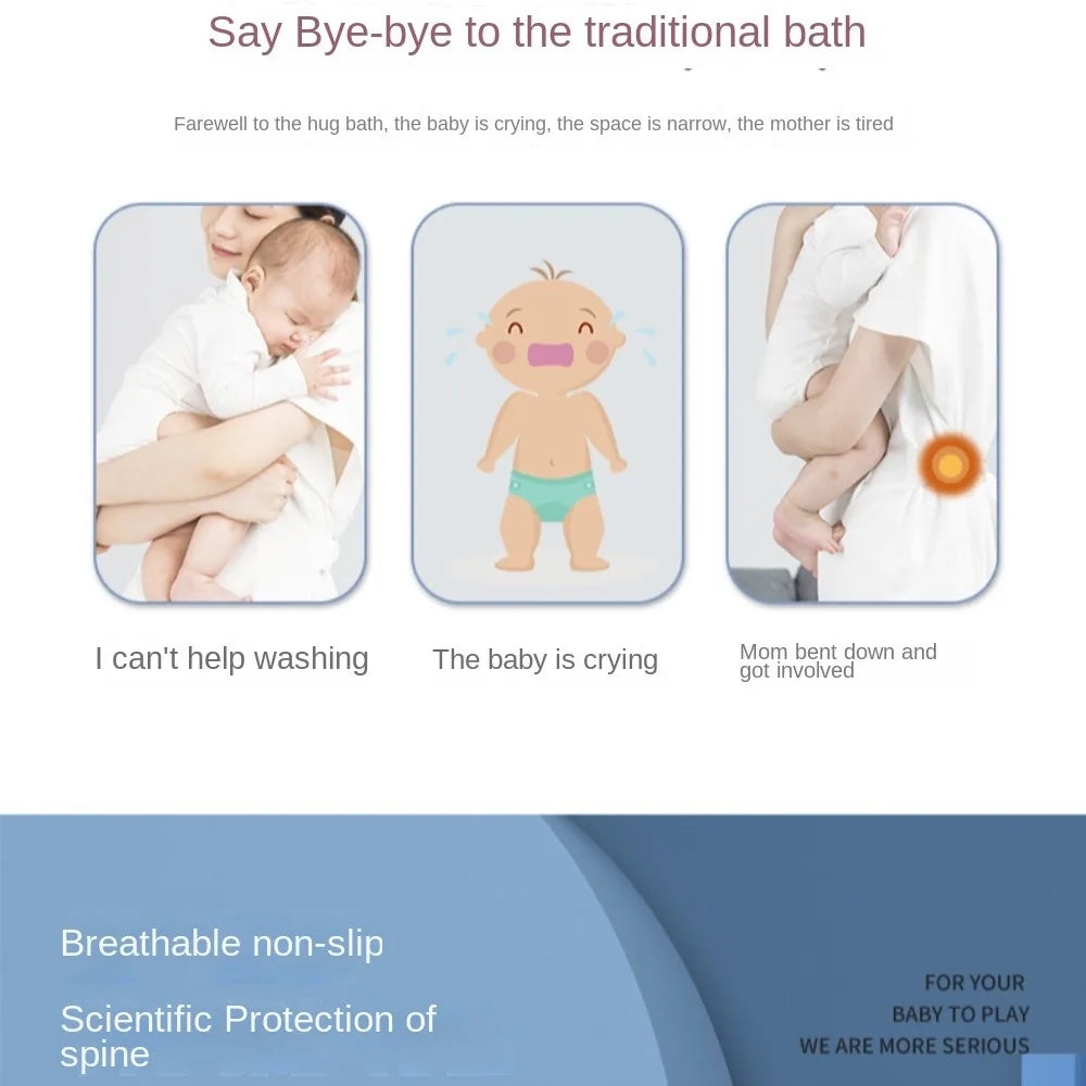 Cross-shaped Anti-slip Baby Bath Net Mat Newborn Adjustable Baby Bath Cushion Children Bathtub Shower Cradle Bed Seat Baby Bath