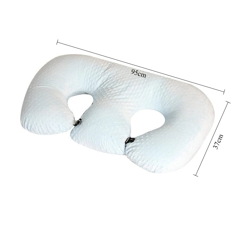 Baby Twin Pillow Multi Functional Nursing Pillow Anti Overflow Spitting Pillows Cushion for Newborns Feeding Bed Baby Nest