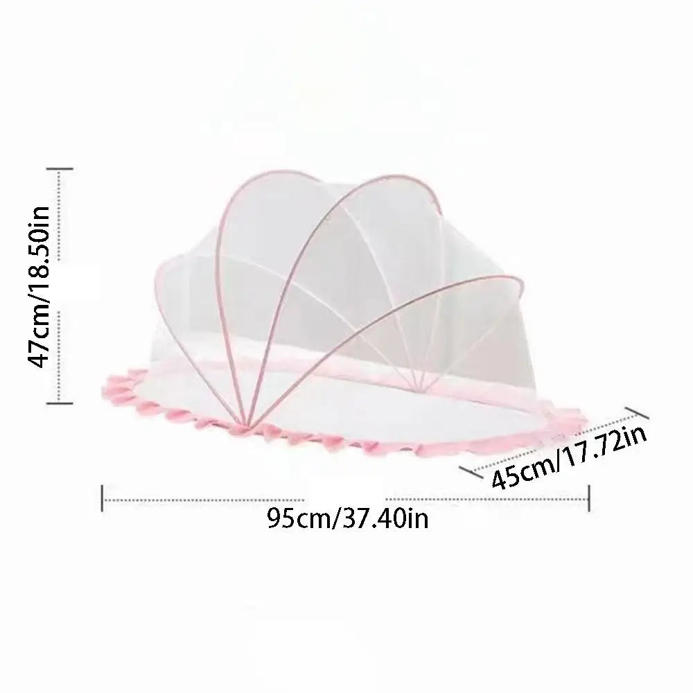 Folding Baby Crib Mosquitoes Net Breathable Soft Infant Mosquito Net Bed Portable Full-Coverage Mesh Sleeping Net Baby Sleep
