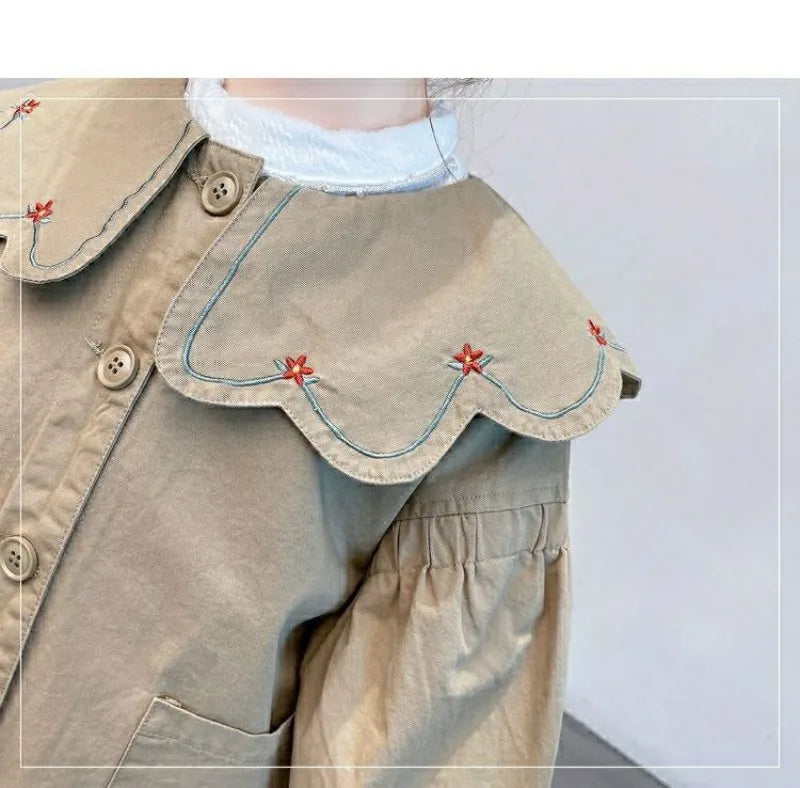 2-12 Years Girls' Coat Spring and Autumn New Style Korean Edition Children's Jacket Casual Windbreaker