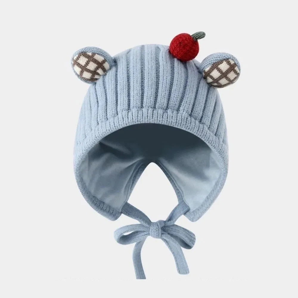 Cute Winter Baby Crochet Hat Cold-Resistant 5-24 Months Toddler's Plush Knitted Hat Breathable Windproof Kids Ear Protection Hat