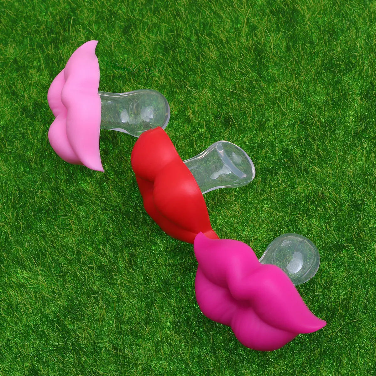3Pcs Pacifier for Lip Shape Silicone Infant Pacifier Gentle Soothing Tool for Teething Calm Sleep Gift