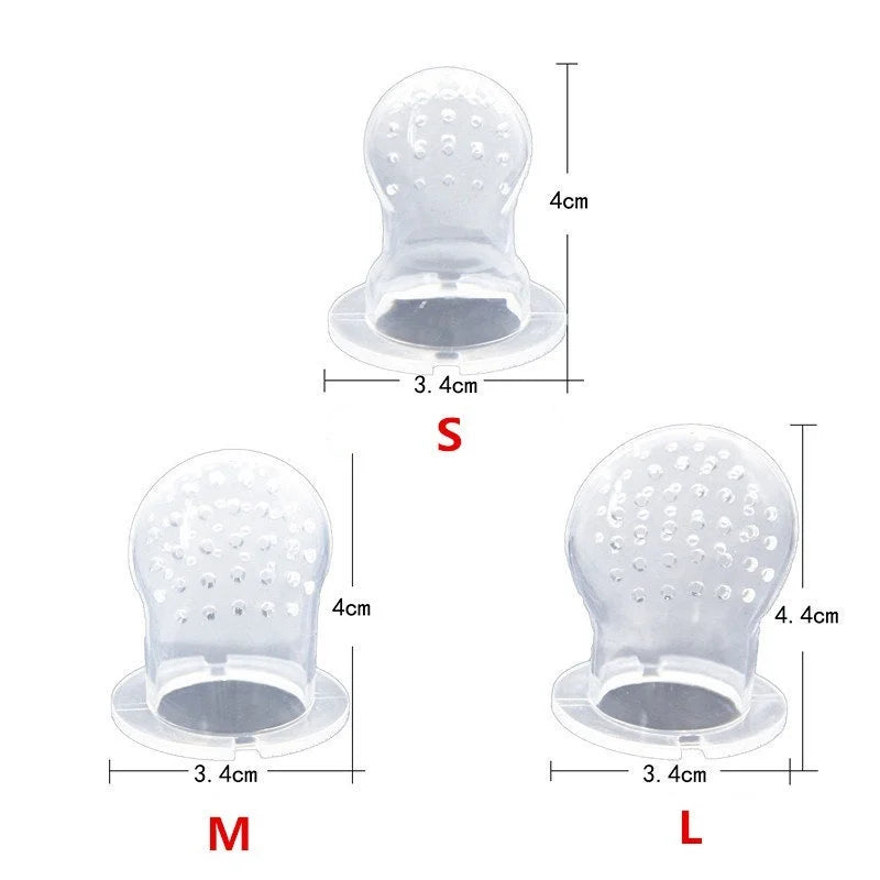 1PCS Silicone Baby Fruit Feeder with Cover Baby Nipple Fresh Food Vegetable Supplement Soother Nibbler Feeding Teething Pacifier