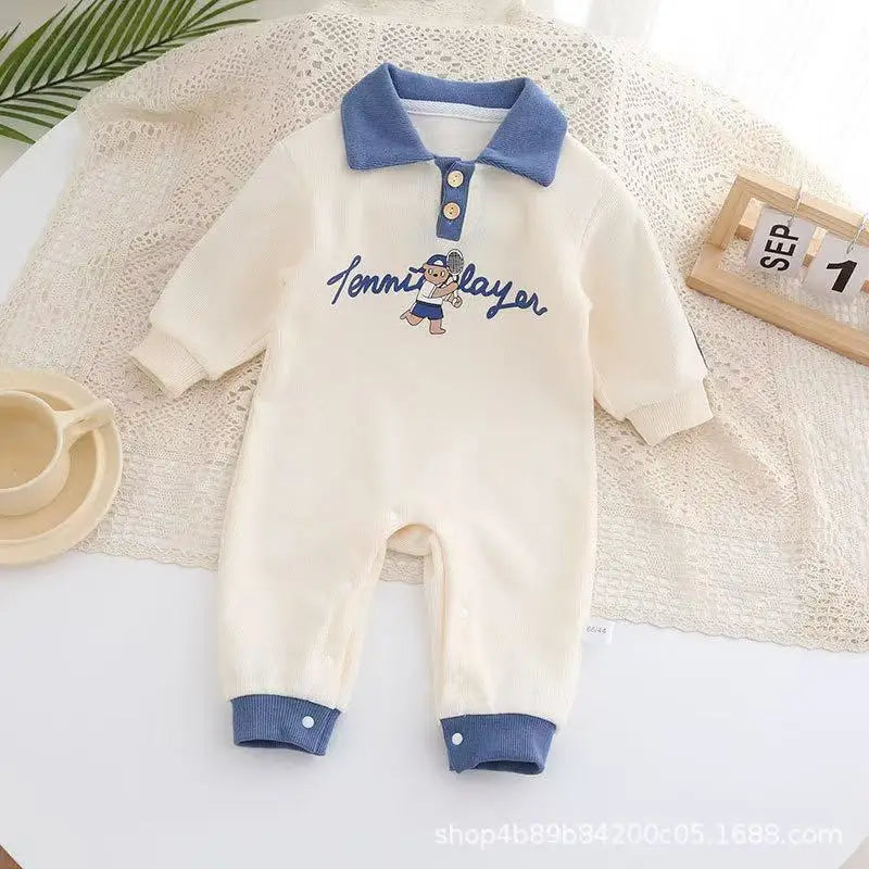 2025 Baby Clothes Boys Girls Babies Handsome Onesies Newborn Outing Outfit Birthday Super Cute Spring and Autumn Clothes Rompers