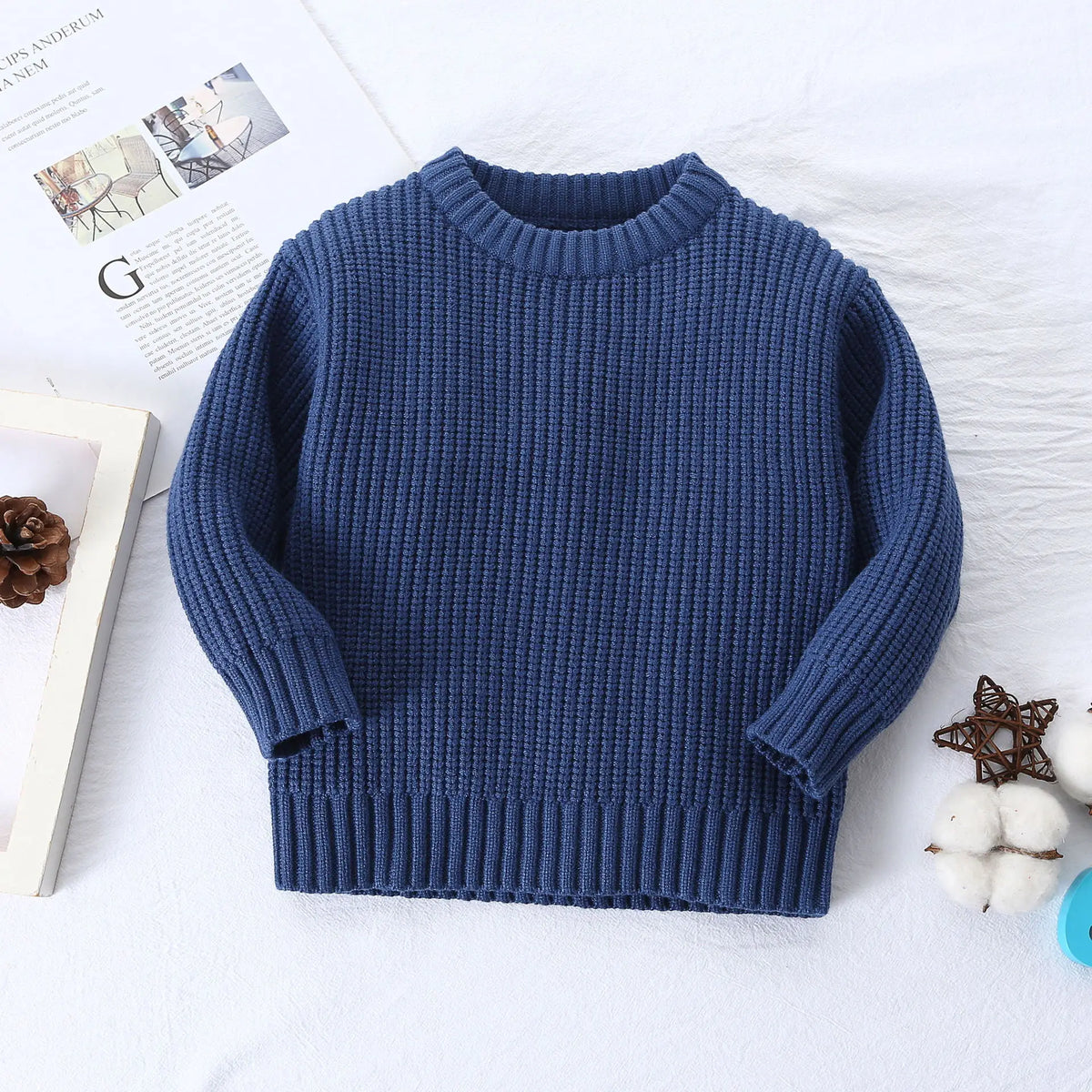 0-6Yrs Baby Boys Sweaters Spring Autumn Children Solid Color Basic Warm Knit Sweater Kids Girls Baby Pullover Sweaters Clothes