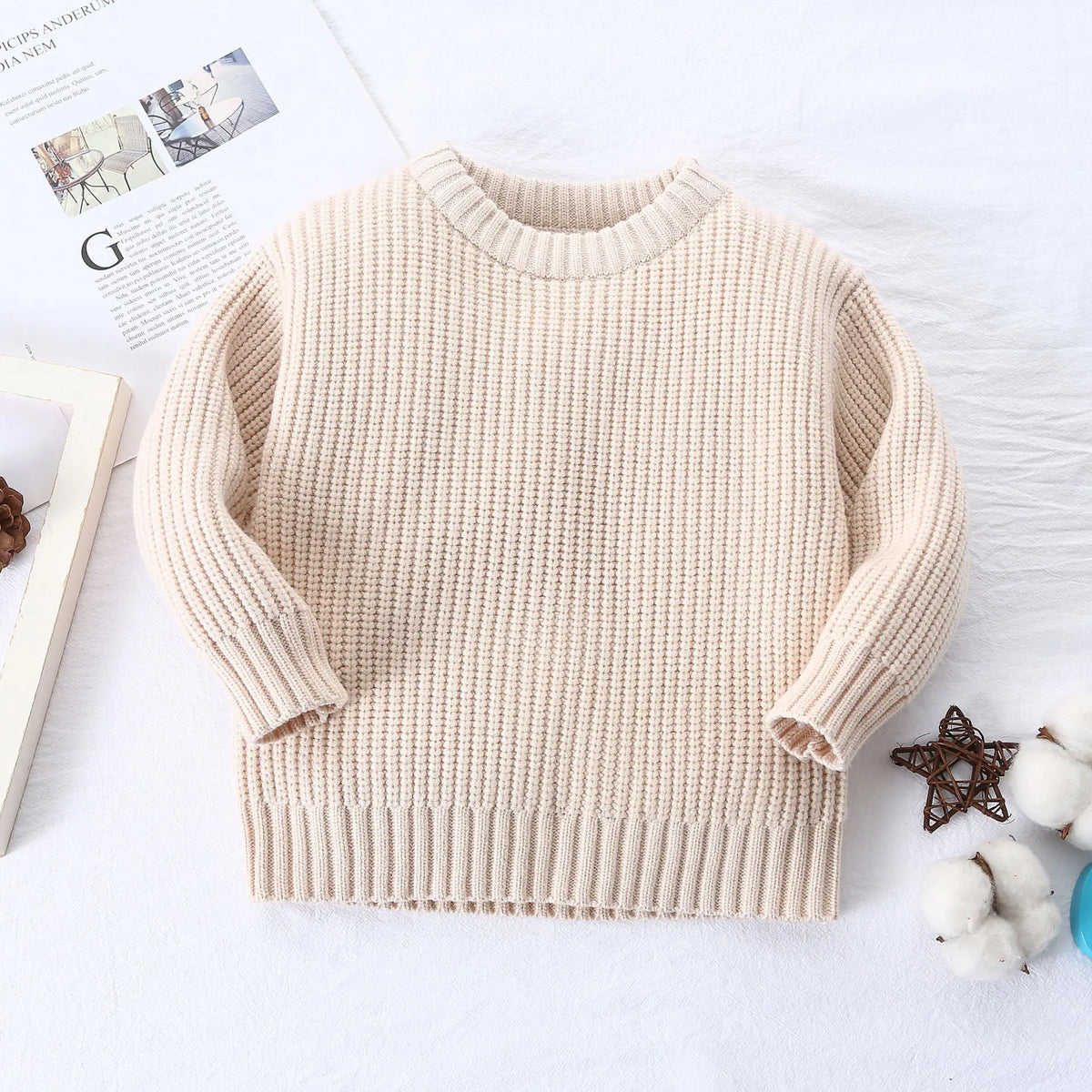 0-6Yrs Baby Boys Sweaters Spring Autumn Children Solid Color Basic Warm Knit Sweater Kids Girls Baby Pullover Sweaters Clothes