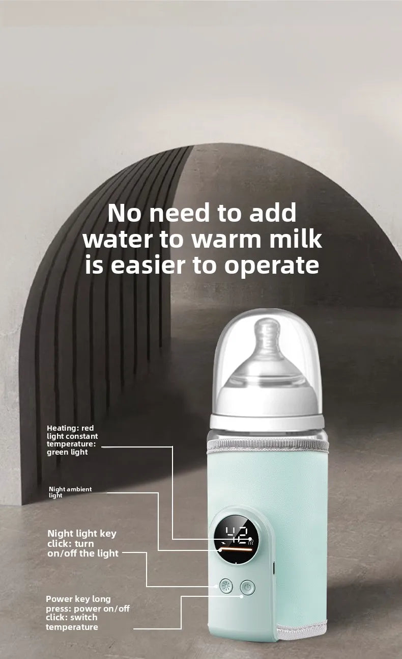 USB Baby Milk Warmer Baby Nursing Cup Heater Portable Smart Temperature Control Bottle Warmer Sleeve Outdoor Travel Accessories