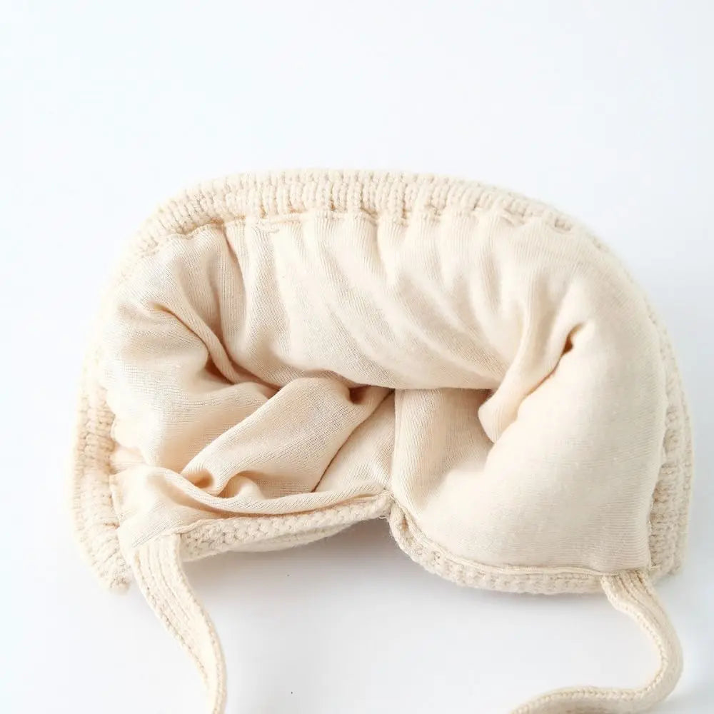 Cute Winter Baby Crochet Hat Cold-Resistant 5-24 Months Toddler's Plush Knitted Hat Breathable Windproof Kids Ear Protection Hat