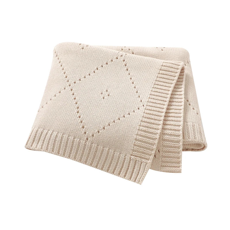 90*70cm Cotton Baby Blankets Knit Newborn Boys Girls Sleeping Covers Stuff for Stroller Bed Best Comfort Infant Toddler Cellular