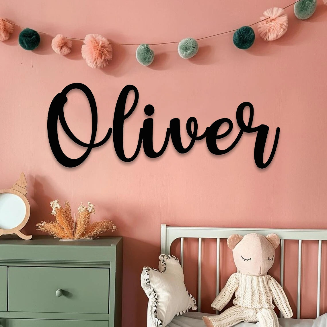 Customized Name Sign Nursery Wooden Baby Name Sign Personalized Baby Home Room Birthday Wedding Nursery Wall Decor