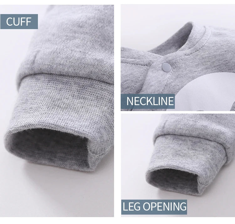 Newborn Clothes Cute Casual Pajamas Cotton Comfortable And Soft Spring And Autumn Long Sleeved 0-12 Baby Jumpsuit+Hat