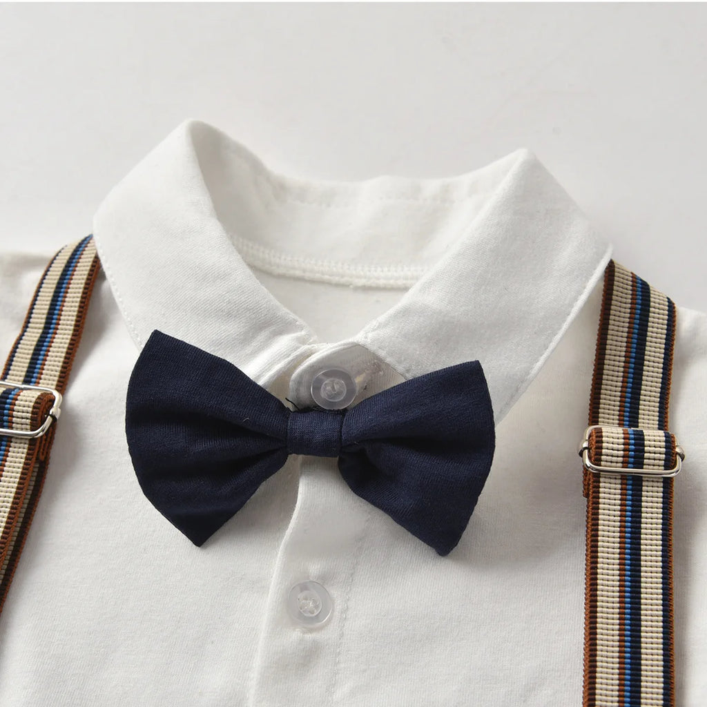Baby Boys Gentleman Outfits Suits Clothing Spring and Autumn Children One-Piece Rompers Jacket Hat Suit Baby Boy Clothes