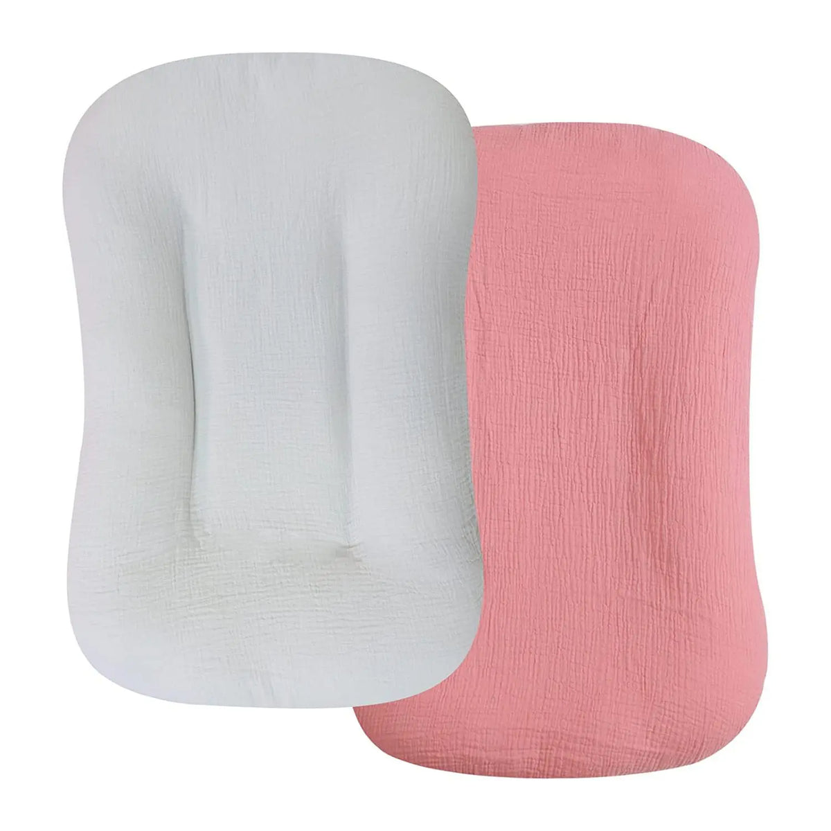 Baby Lounger Covers Muslin Soft and Breathable Slipcover for Snuggle Me Lounger Machine Washable &Zipper-Free for Safe Daily Use