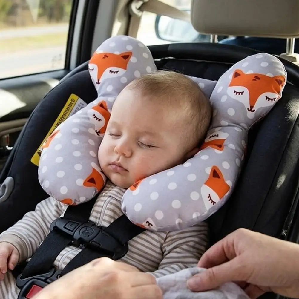 Baby U-shaped Neck Support Pillow Soft Cotton Travel Headrest for Car Seat Stroller Airplane Toddler Cushion for 0-3 Years Old