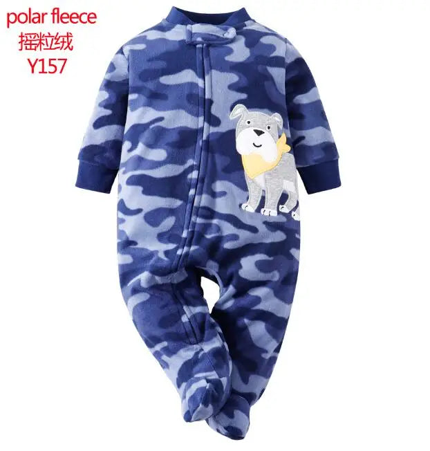 Newborn Baby Clothing Winter Boys Jumpsuit Fleece Overalls Infants Baby Clothes Warm New Born Home Dress Toddler Girls Costume