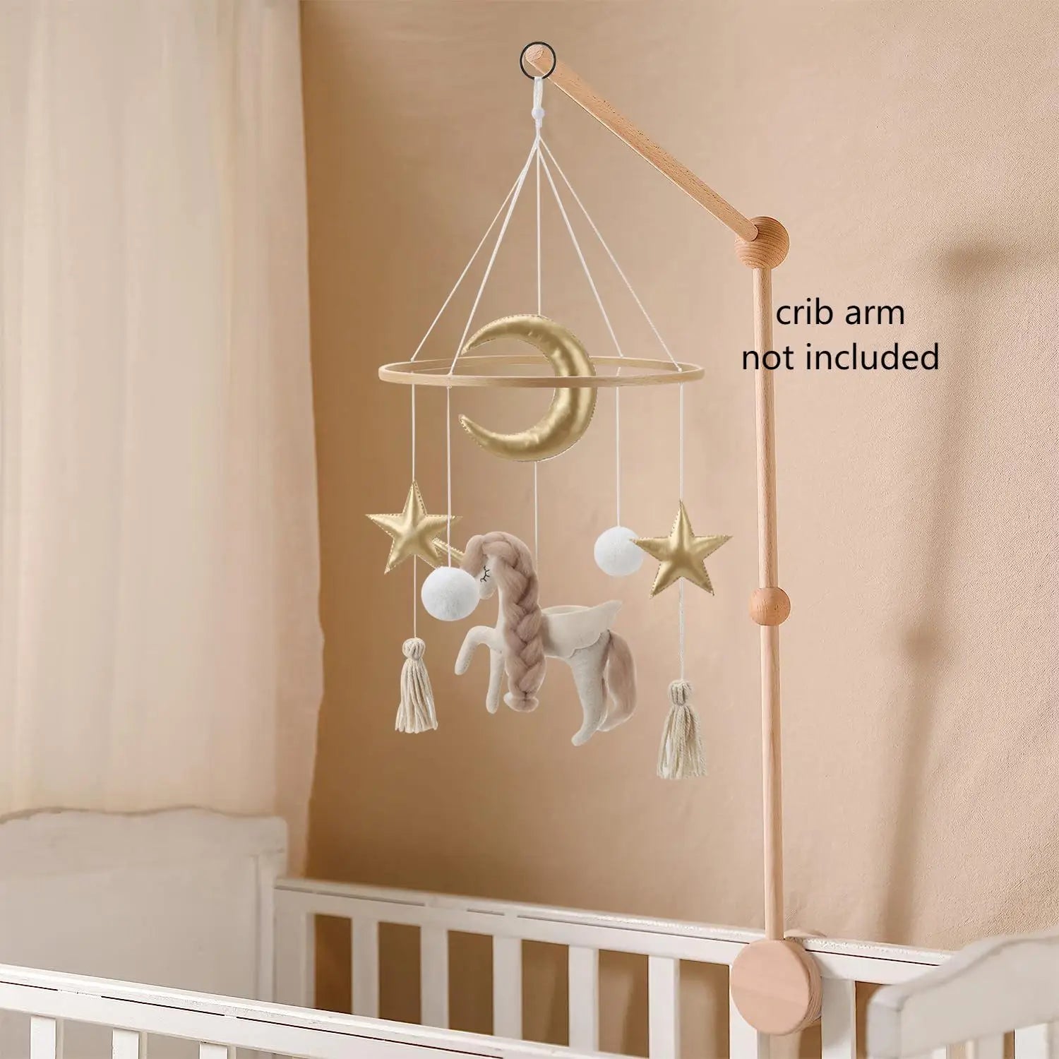 Unicorn baby mobile for crib Baby Girl Mobile Unicorn Nursery decor