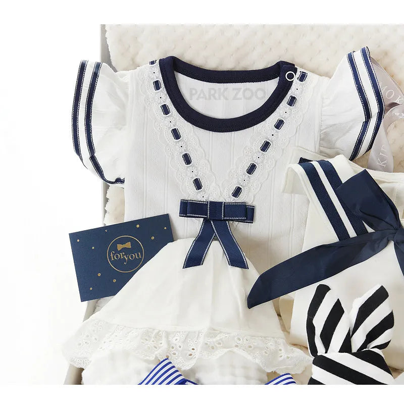 Spring and Summer Newborn Children Meet Gift Box Baby Full Moon Clothes 100 Days New Year Gift Supplies Daquan Newbaby Set