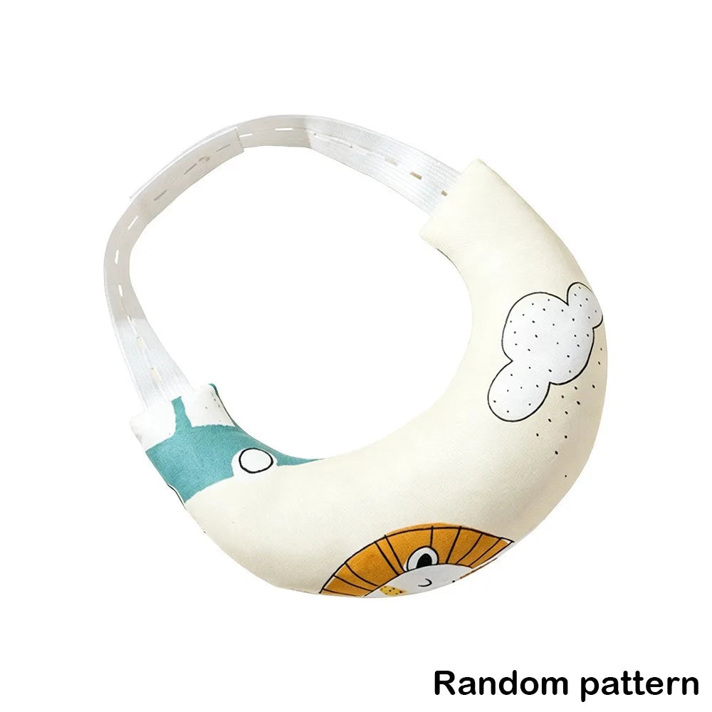 Cotton Baby Neck Support Pillow Curved Design Removable Pillowcase Baby Sleeping Pillow Soft Touch Hidden Zipper